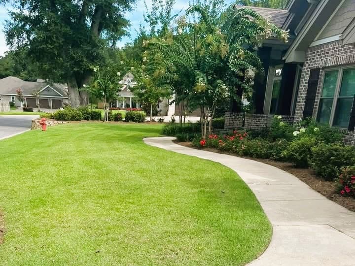 Freshly cut lawn by Stokes Lawn Care