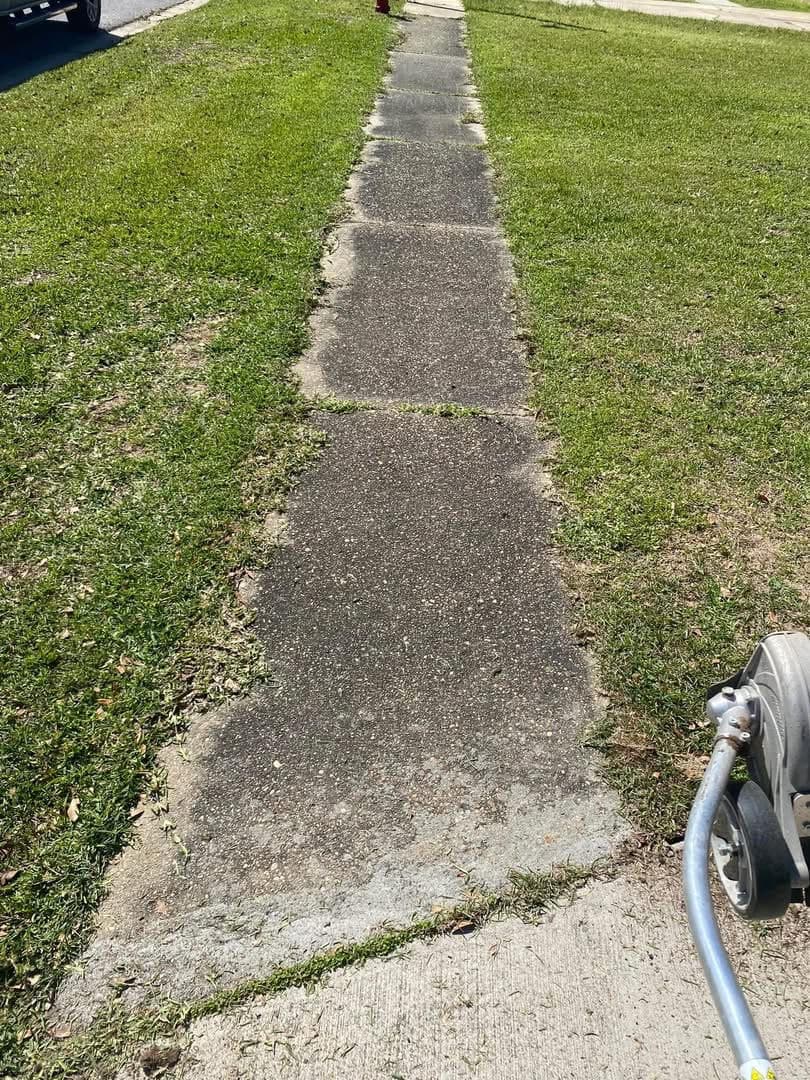 Before yard cleanup by Stokes Lawn Care